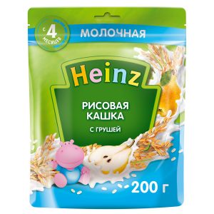 Bột ăn dặm Heinz Nga 200g - Vị gạo, lê, sữa (cho bé từ 4 tháng tuổi)