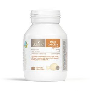 Viên uống Bio Island Milk Calcium Úc bổ sung canxi & vitamin D3 cho hệ xương và răng khoẻ mạnh - 90 viên (cho bé từ 7 tháng tuổi)