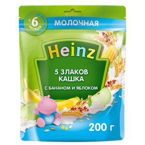 Bột ăn dặm Heinz Nga 200g - Vị ngũ cốc, chuối, táo, sữa (cho bé từ 6 tháng tuổi)