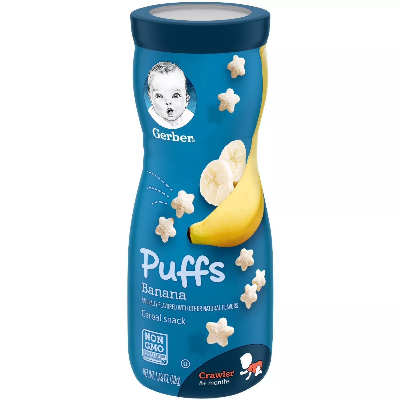 Bánh ăn dặm Gerber Puffs Mỹ 42g - vị chuối (cho bé từ 8 tháng tuổi)