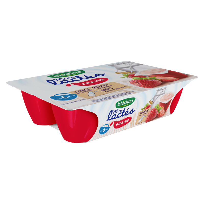 Sữa chua Bledina Pháp 330g (6 hộp x 55g) - Vị dâu (cho bé từ 6 tháng tuổi)