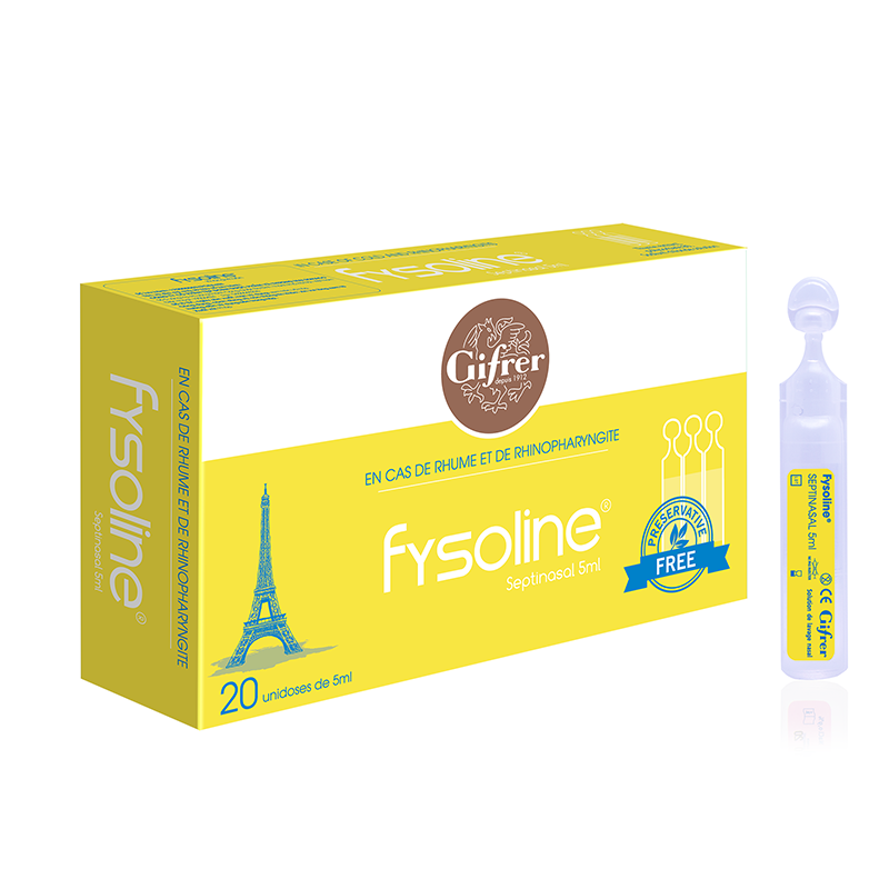 Nước muối vệ sinh mũi đặc trị Fysoline vàng - 20 ống x 5ml