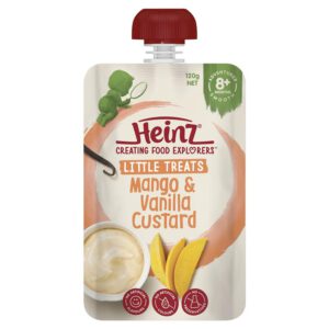 Váng sữa túi Heinz Úc 120g - Vị xoài, vani custard (cho bé từ 8 tháng tuổi)