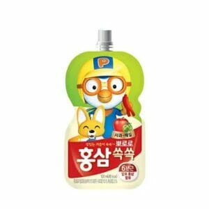 Nước uống hồng sâm Pororo Hàn Quốc 100ml - Vị táo (cho bé từ 3 tuổi)